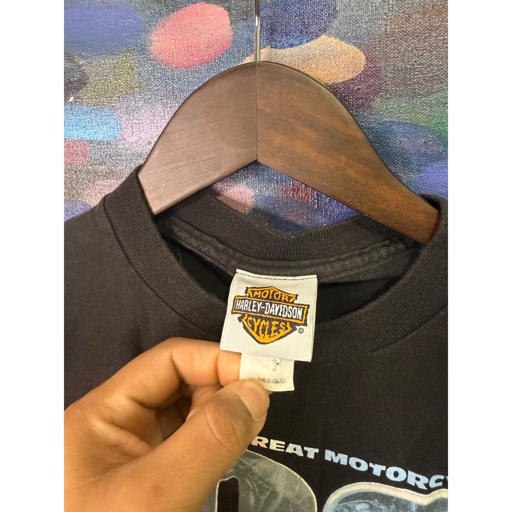 Kids Harley Davidson 100 Years Long Sleeve Black T Shirt size S - Picture 4 of 4